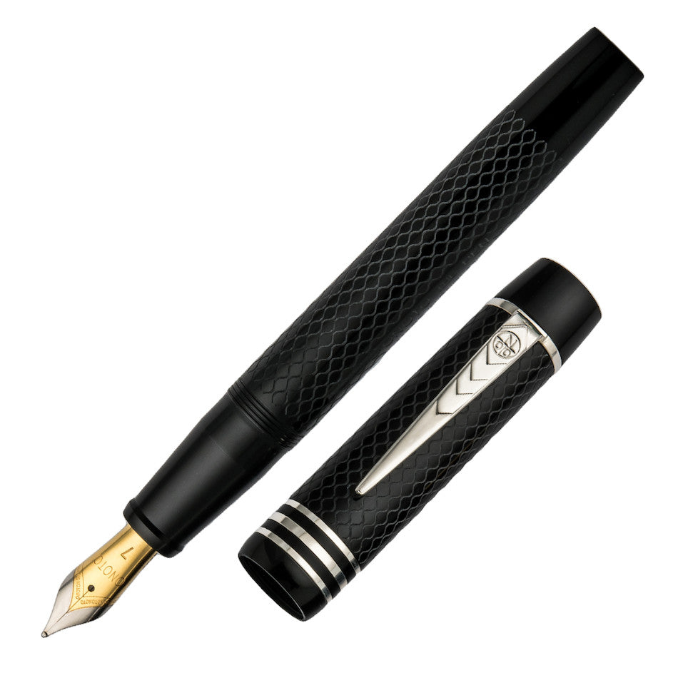 Onoto Magna Classic Fountain Pen Black Chased by Onoto at Cult Pens