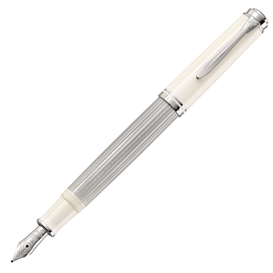 Pelikan Souveran M405 Fountain Pen Silver White by Pelikan at Cult Pens