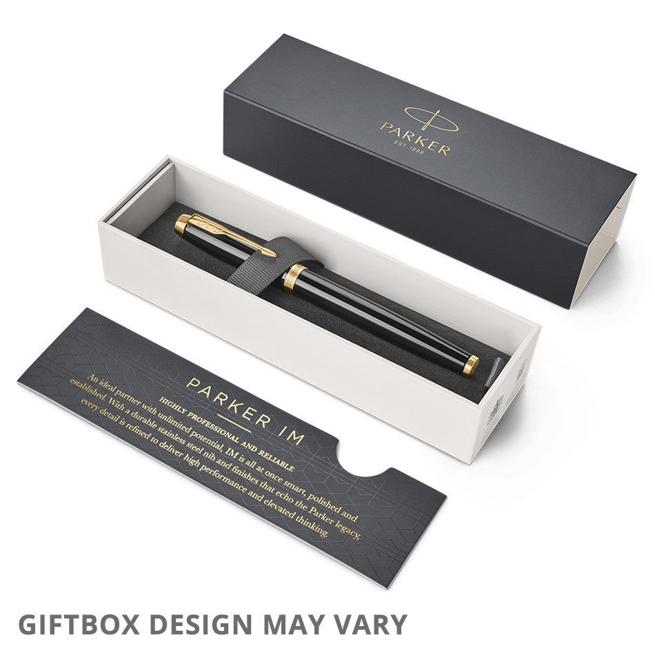 Parker IM Fountain Pen Brushed Metal with Gold Trim by Parker at Cult Pens
