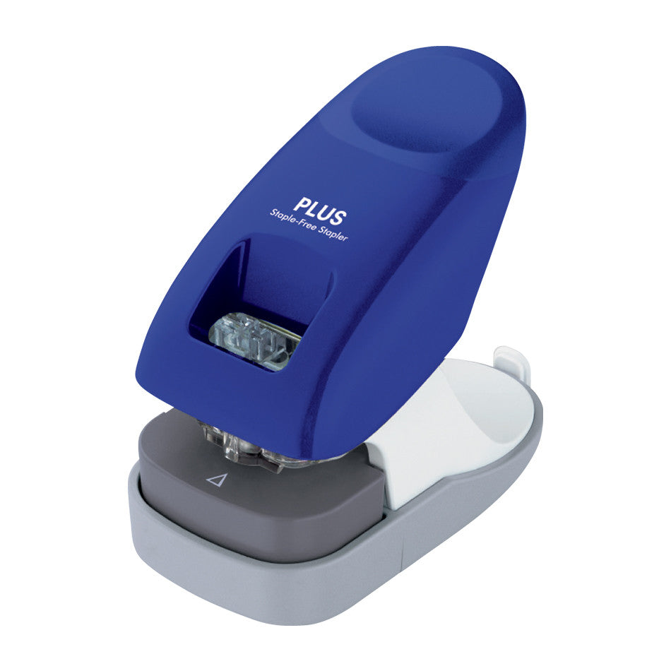 PLUS Staple-Free Desk Stapler Blue by PLUS at Cult Pens