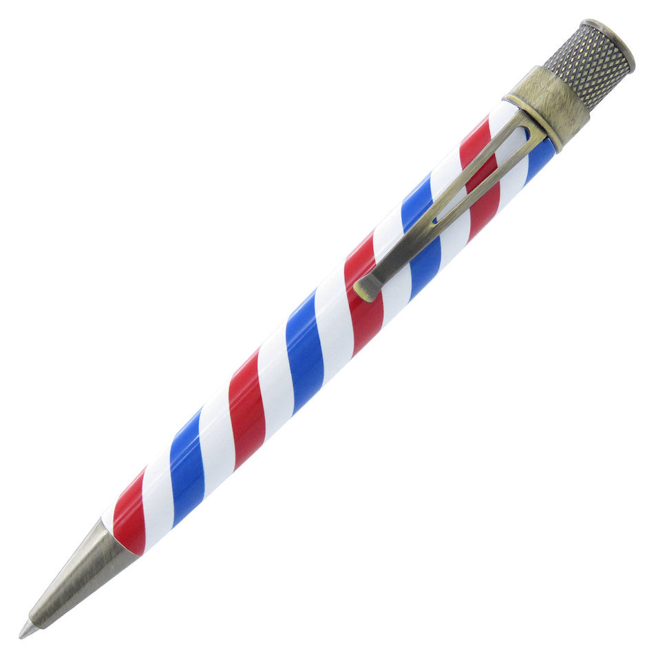 Retro 51 Tornado Vintage Metalsmith Rollerball Pen Brutus "Barber Pole" by Retro 51 at Cult Pens
