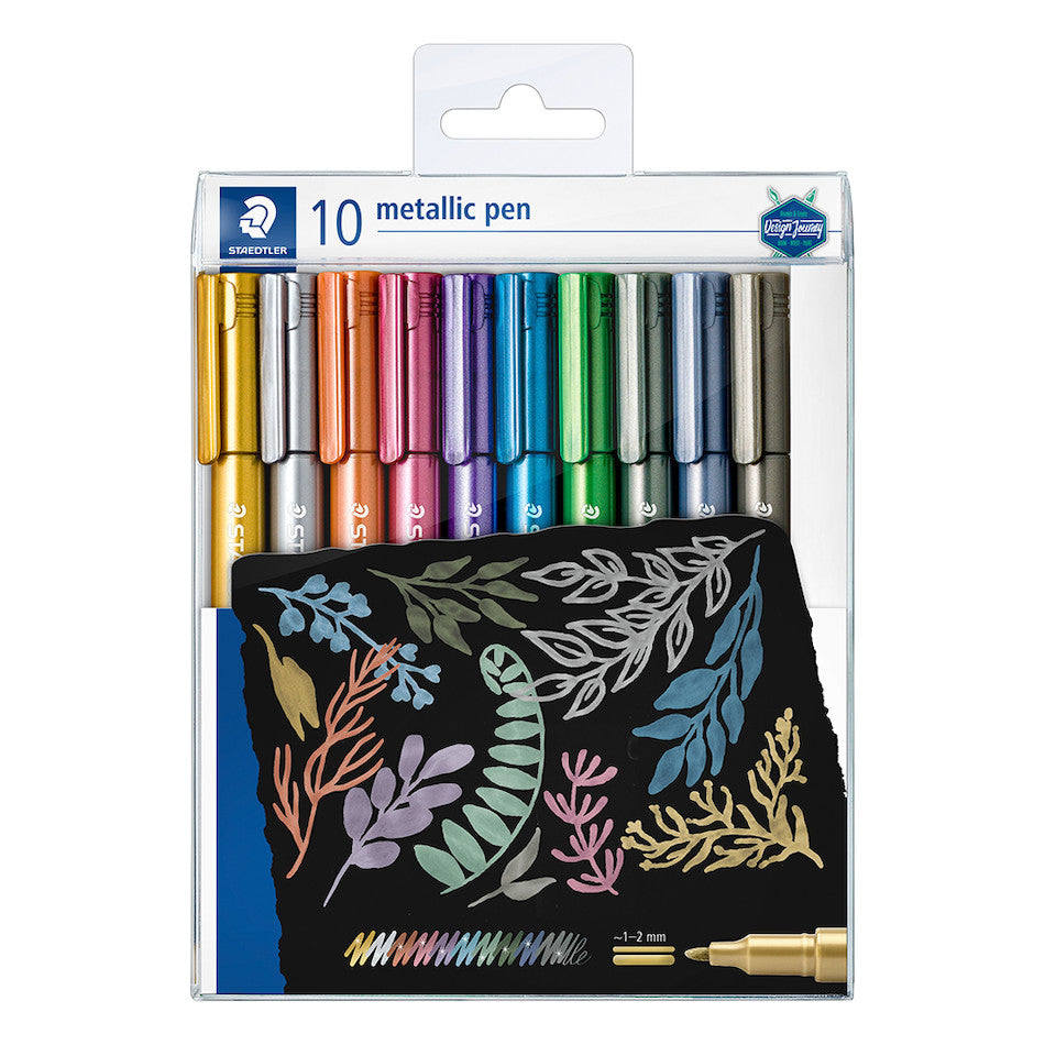 Staedtler Metallic Pen Wallet of 10 by Staedtler at Cult Pens