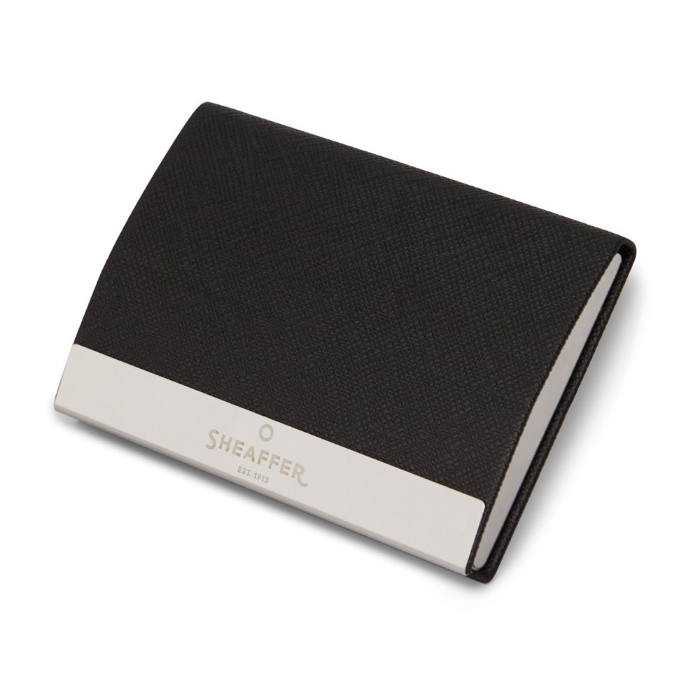 Sheaffer 300 G9314 Ballpoint Pen Glossy Black with Chrome Trim and Business Card Holder Set by Sheaffer at Cult Pens