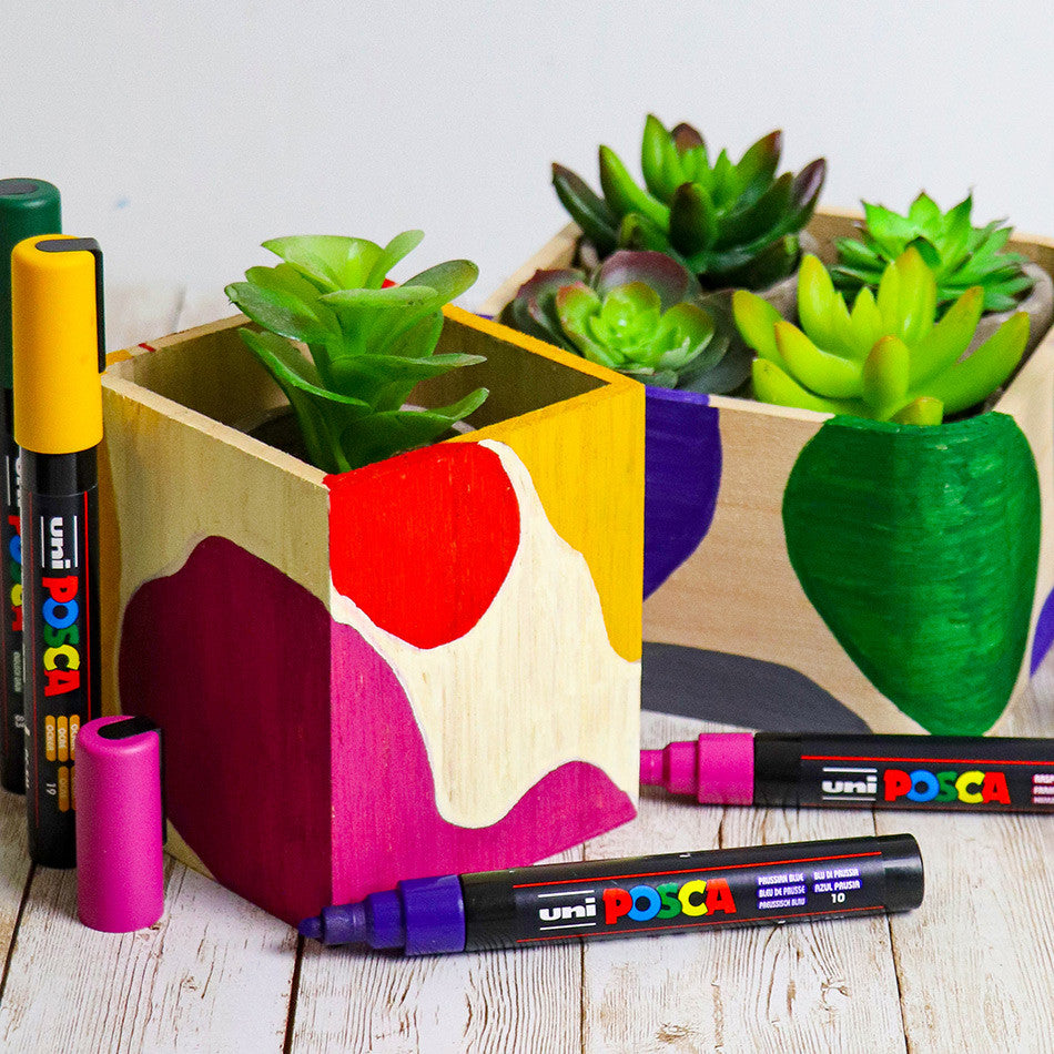 Uni POSCA Marker Pen PC-5M Medium Set of 8 Deep Colours by Uni at Cult Pens