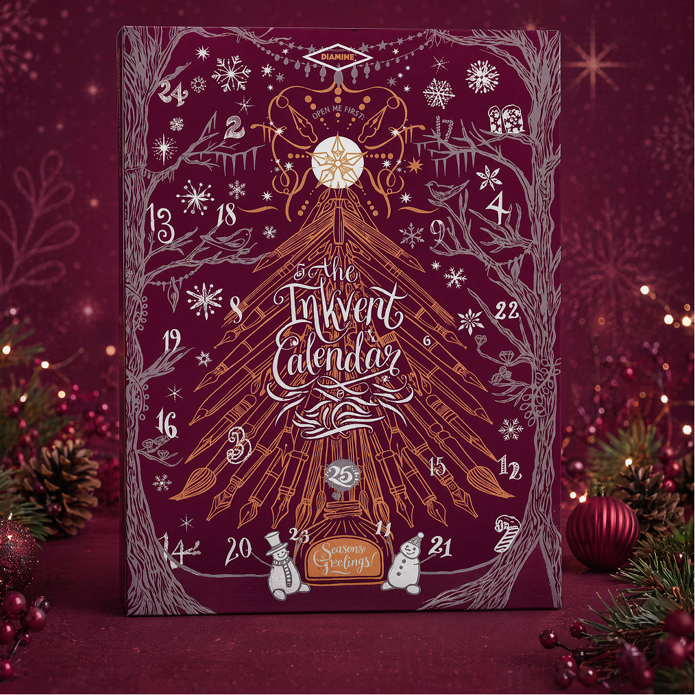Diamine Inkvent Calendar 2026 Burgundy Edition