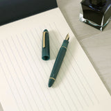 Sailor 1911 Large Casual Fountain Pen Muted Green with Gold Trim Steel Nib