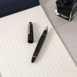 Sailor 1911 Large Casual Fountain Pen Muted Black with Gold Trim Steel Nib
