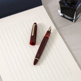 Sailor 1911 Large Casual Fountain Pen Muted Red with Gold Trim Steel Nib