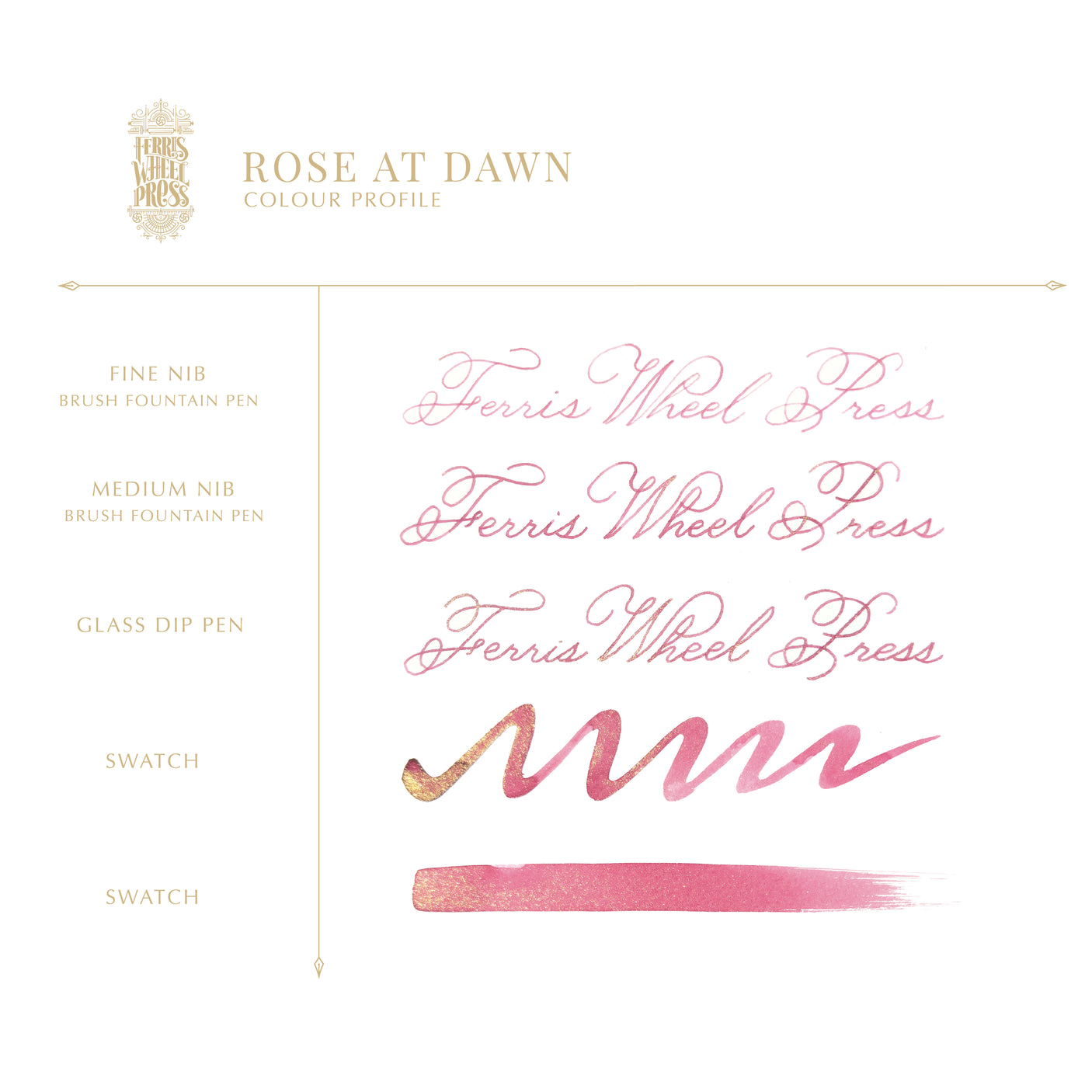 Ferris Wheel Press Fountain Pen Ink 38ml Rose at Dawn