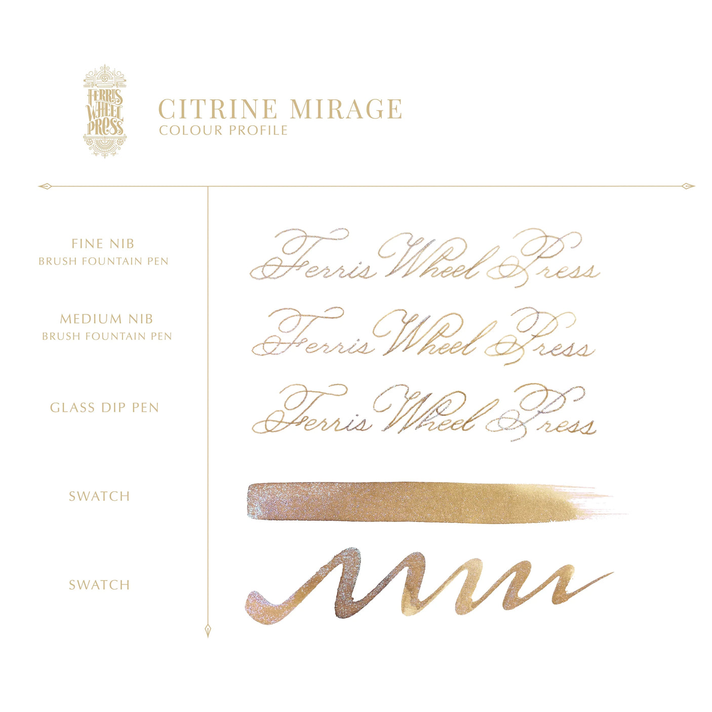 Ferris Wheel Press Ferritales Fountain Pen Ink 85ml Citrine Mirage