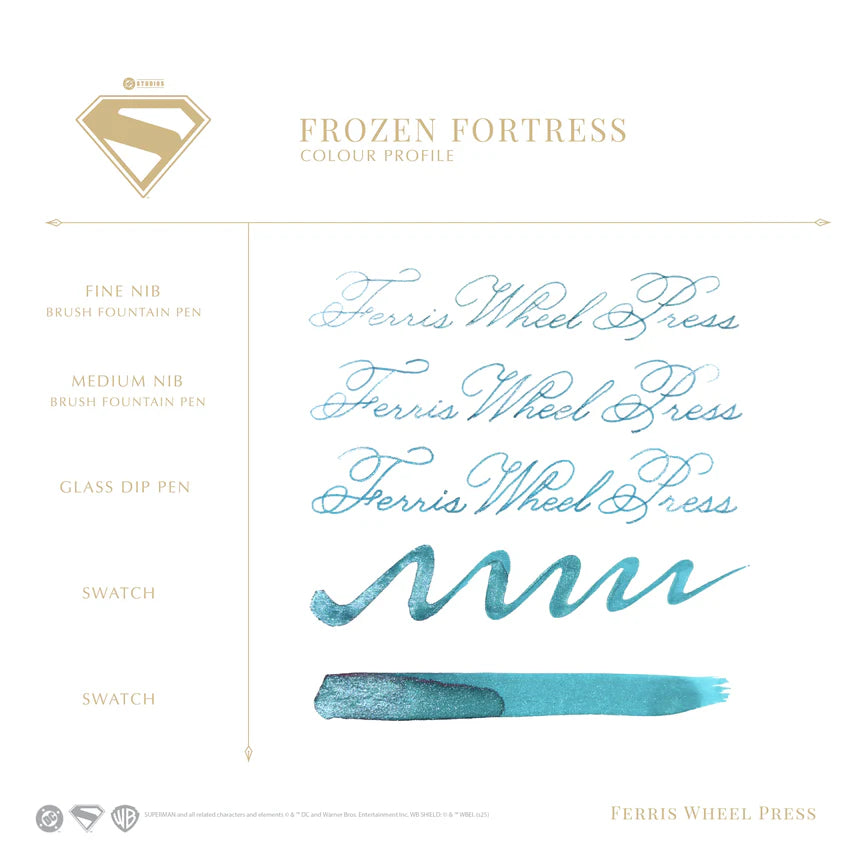 Ferris Wheel Press Superman Fountain Pen Ink 10ml Frozen Fortress