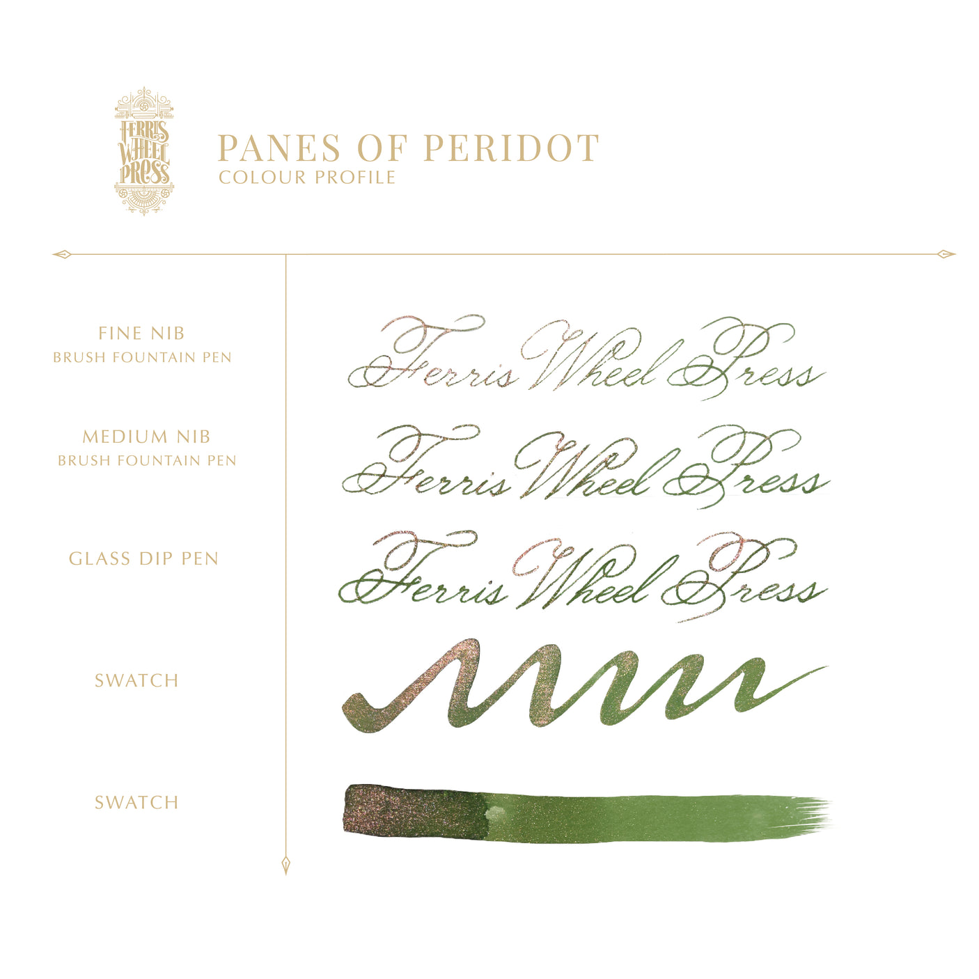 Ferris Wheel Press Ferritales Fountain Pen Ink 10ml Panes of Peridot