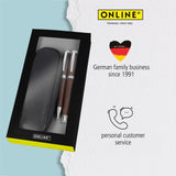 ONLINE Blackwood Fountain Pen Ballpoint and Leather Case Gift Set