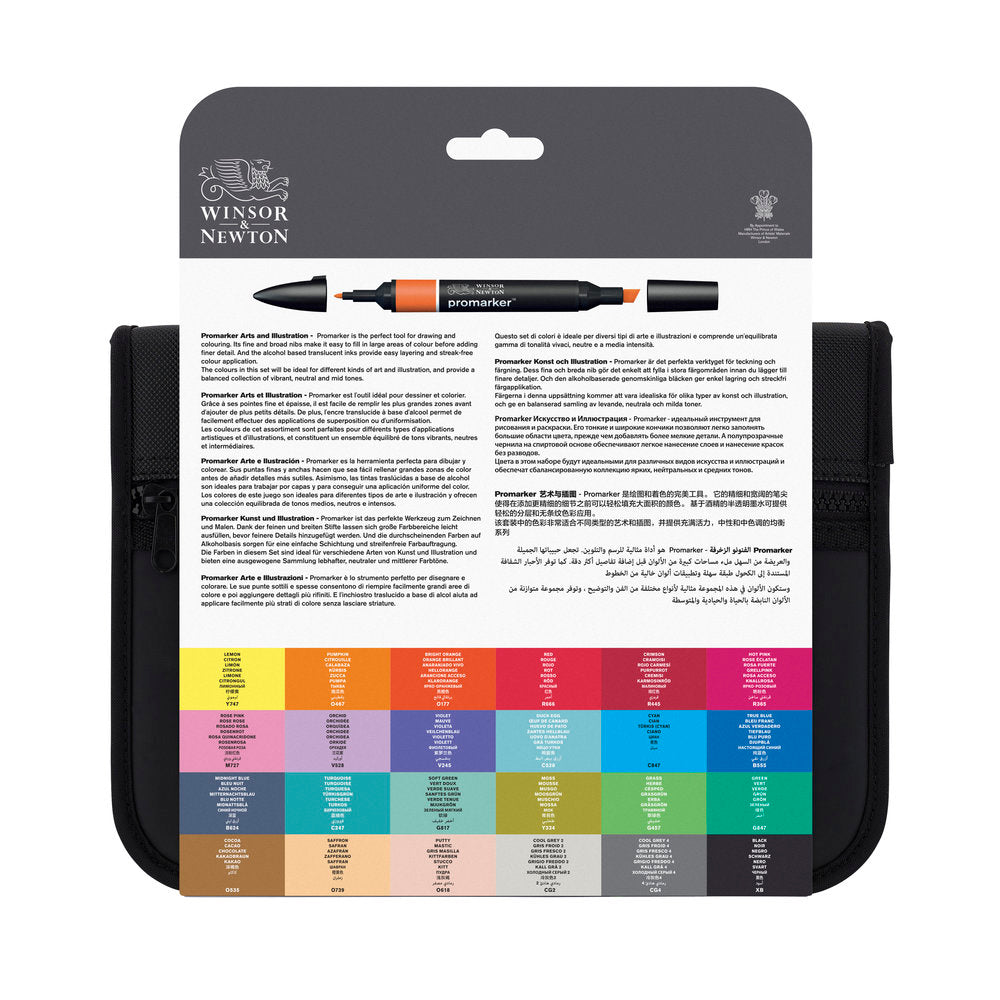 Winsor & Newton ProMarkers Set of 24 Arts and Illustration