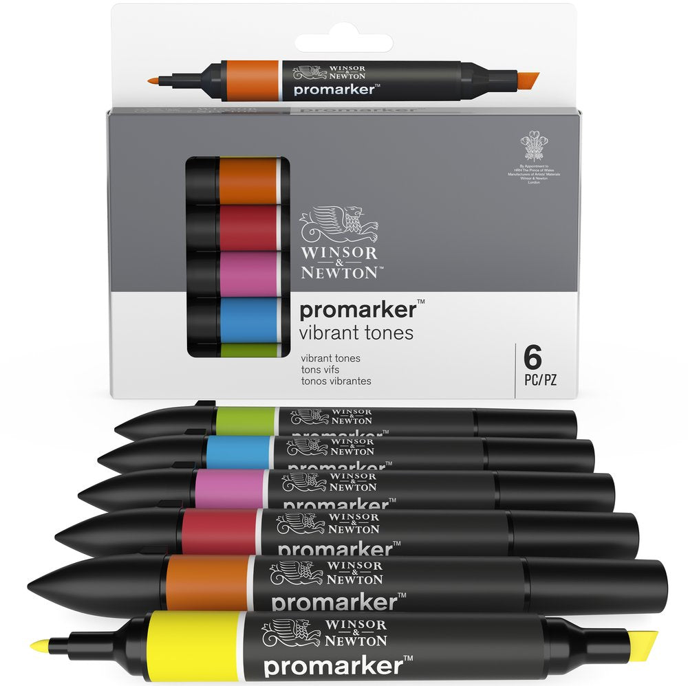 Winsor & Newton ProMarkers Set of 6 Vibrant Tones