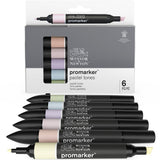 Winsor & Newton Promarker Brush Set of 6 Pastel Tones