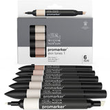 Winsor & Newton ProMarkers Set of 6 Skin Tones - Set 1