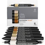 Winsor & Newton Promarker Brush Set of 6 Skin Tones