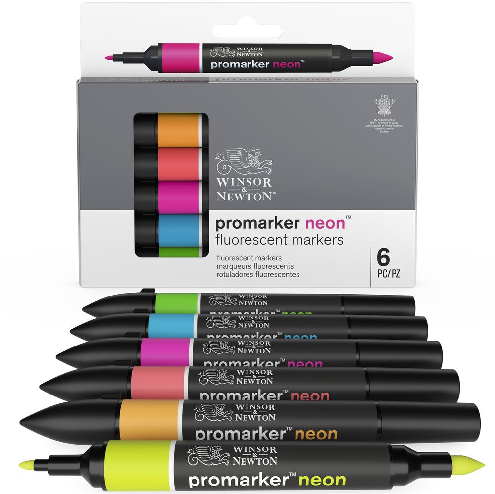 Winsor & Newton ProMarker Set of 6 Neon