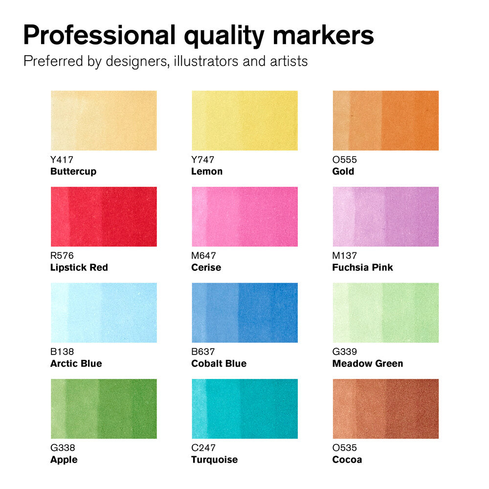 Winsor & Newton ProMarkers Set of 12+1 - Set 2