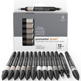 Winsor & Newton Promarker Brush Set of 12 Neutral Tones