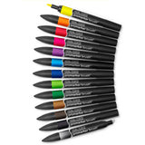 Winsor & Newton Promarker Brush Set of 12+1 Vibrant Tones