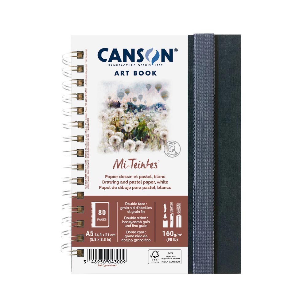 Canson Mi-Teintes 160gsm Art Book A5 White