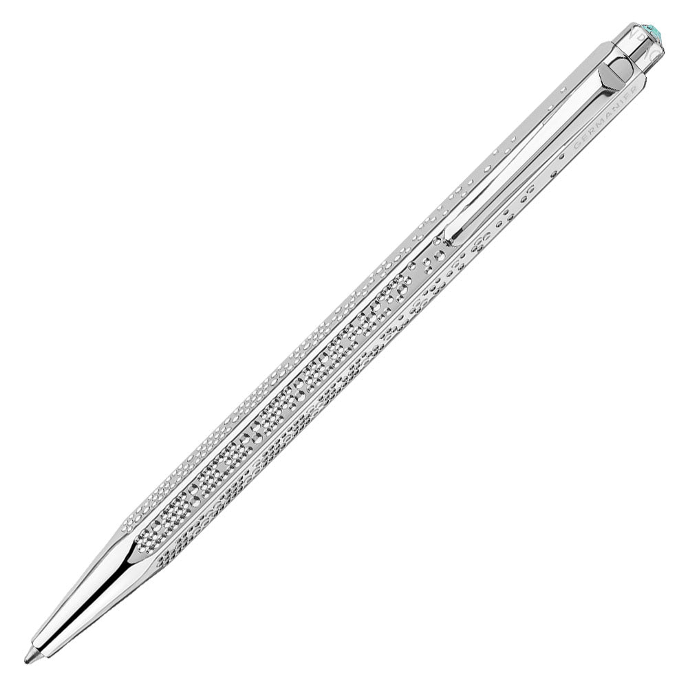 Caran d'Ache Limited Edition Germanier Ecridor Ballpoint Pen and Leather Case Set Neon Yellow
