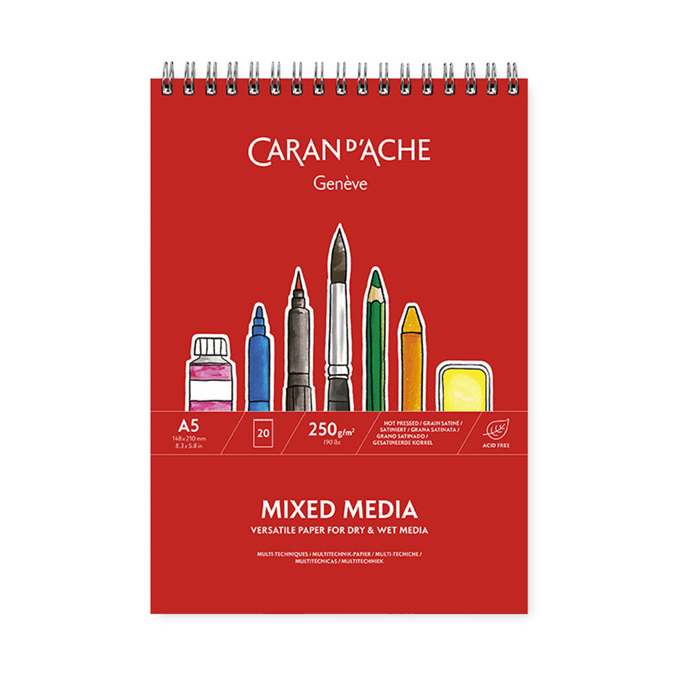 Caran d'Ache A5 Spriral Bound Mixed Media Art Pad