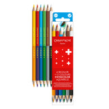 Caran d'Ache Swisscolor Bi-Colour Water-Soluble Coloured Pencils Set of 6