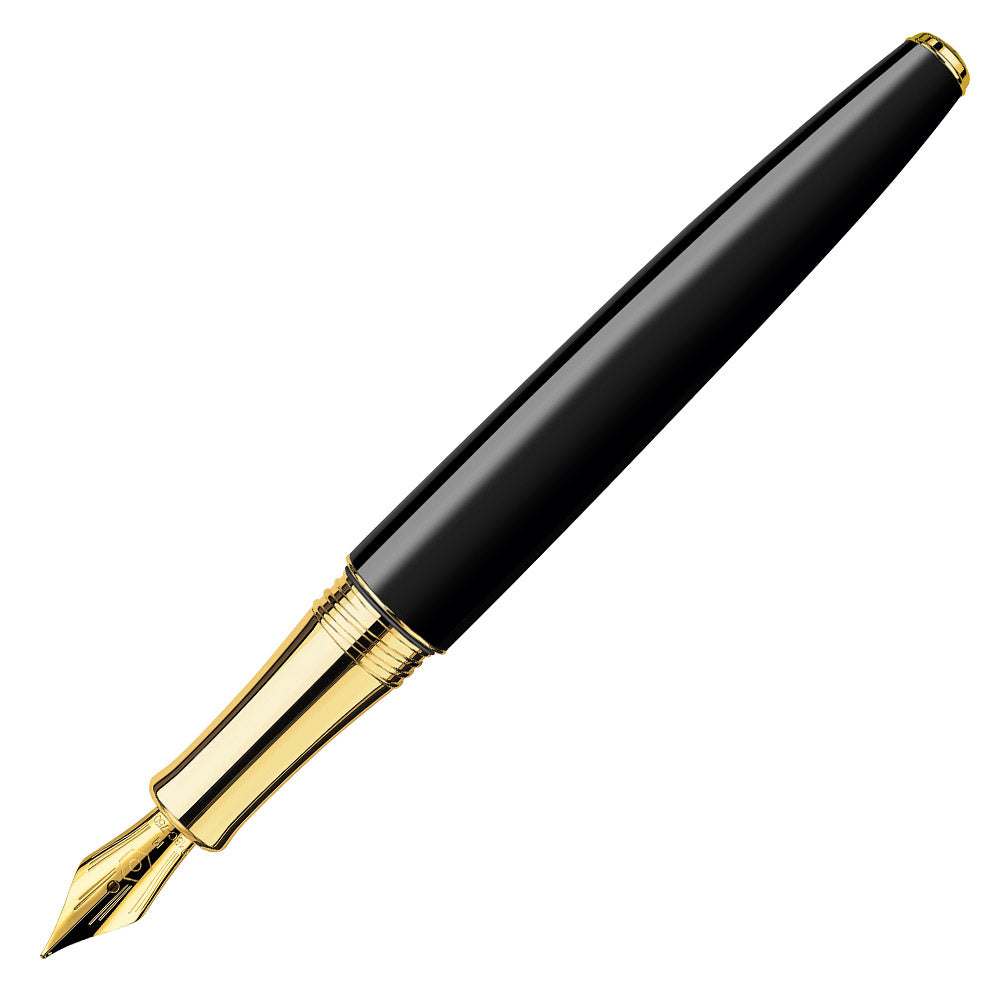 Caran d'Ache Leman Ebony Fountain Pen Gold Trim