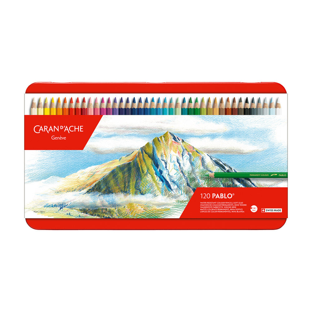 Caran d'Ache Pablo Artists Permanent Colour Pencil Assorted Tin of 120