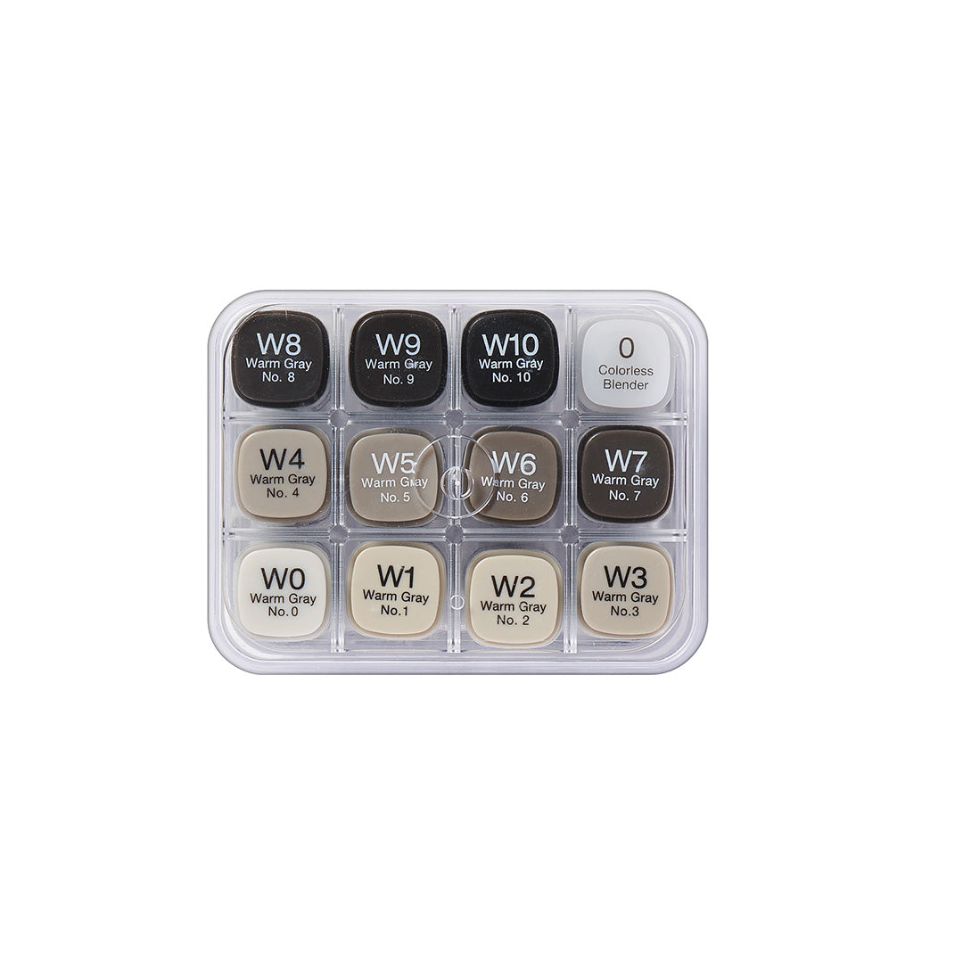 Copic Sketch Marker Pen Warm Grey Set of 12