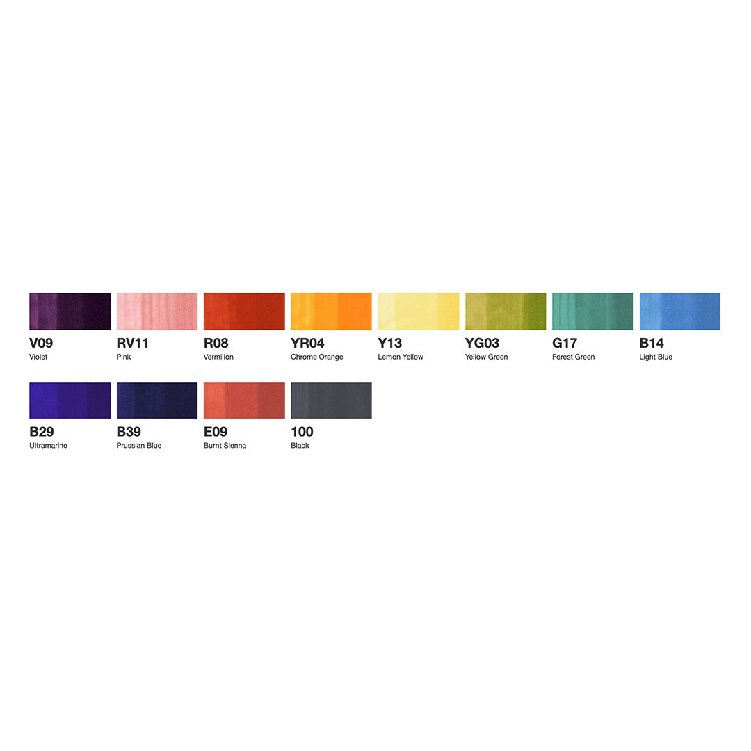 Copic Classic Marker Pen Set of 12
