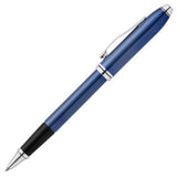 Cross Townsend Polished Translucent Cobalt Blue Engraved Diamond Pattern Rollerball Pen