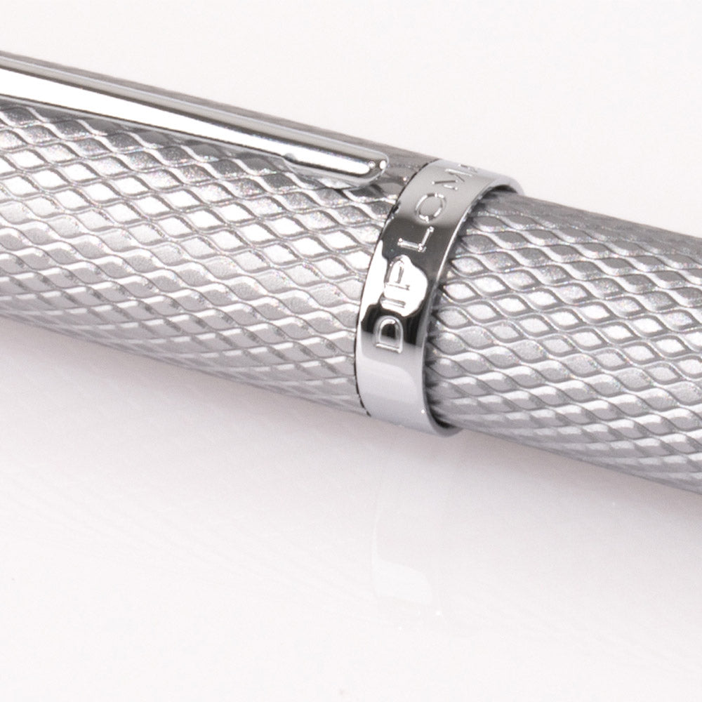 Diplomat Viper Guilloche Fountain Pen Silver