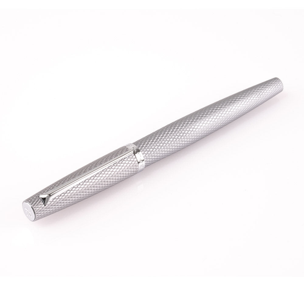 Diplomat Viper Guilloche Fountain Pen Silver