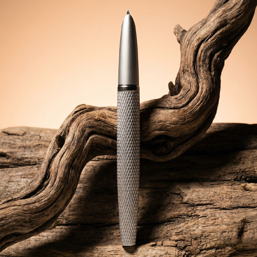Diplomat Viper Guilloche Fountain Pen Silver