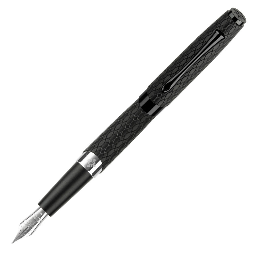 Diplomat Cobra Guilloche Fountain Pen Black