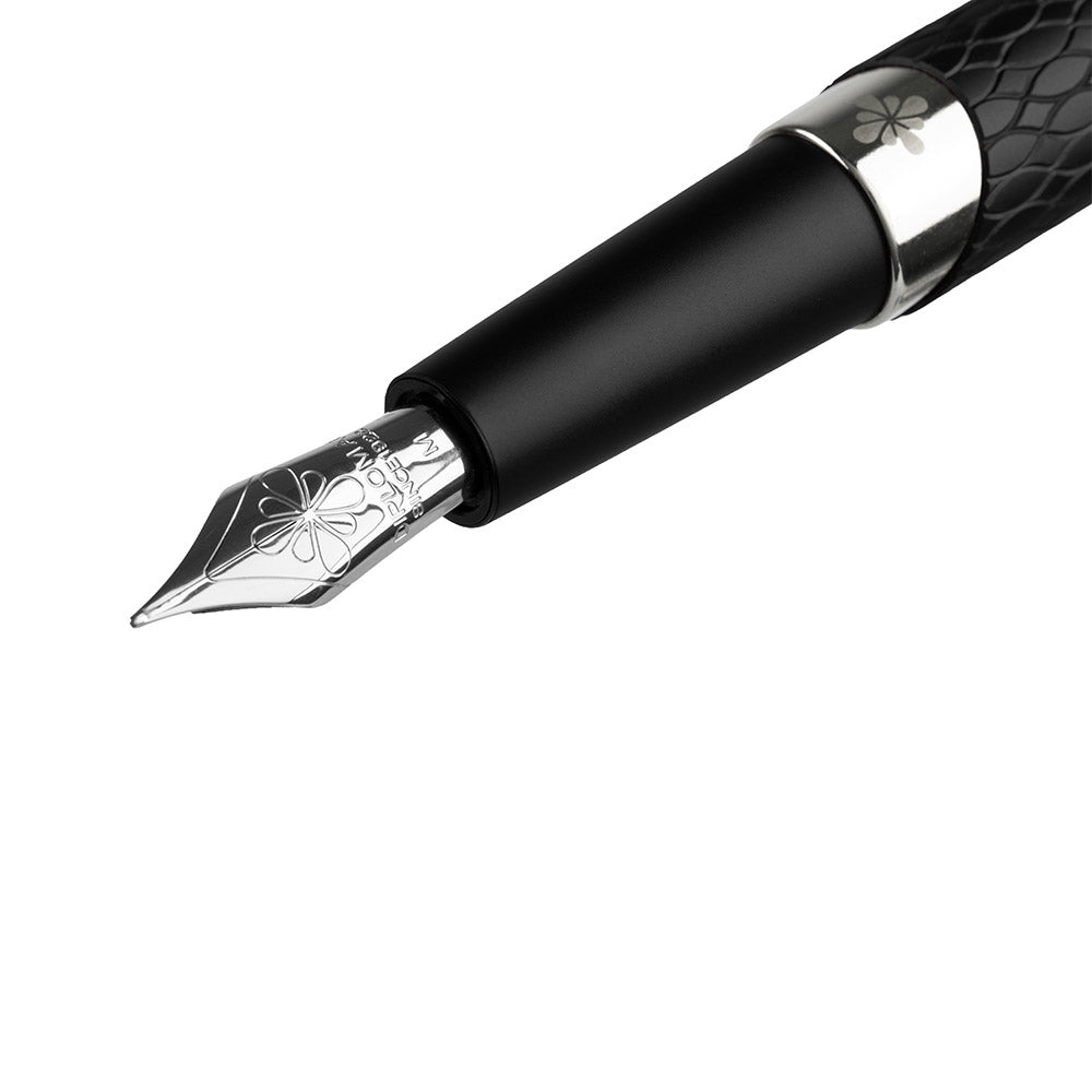 Diplomat Cobra Guilloche Fountain Pen Black