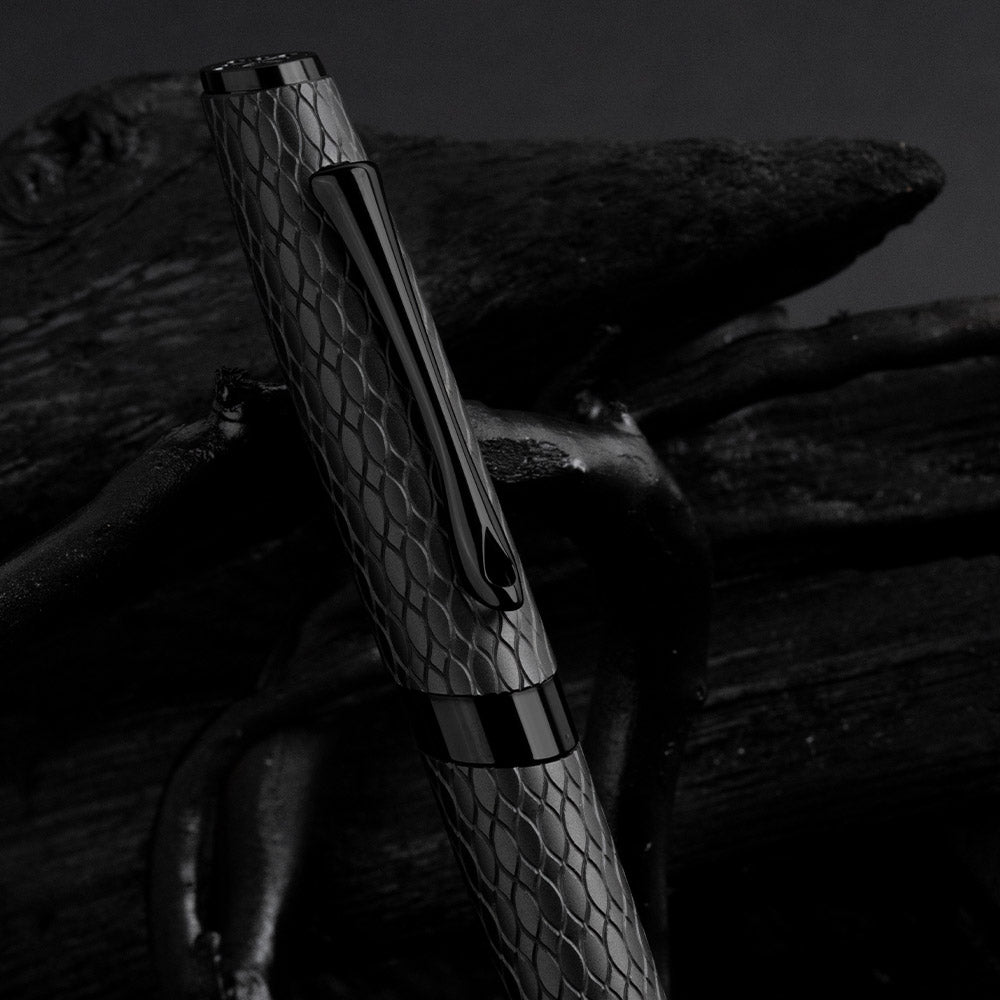 Diplomat Cobra Guilloche Fountain Pen Black