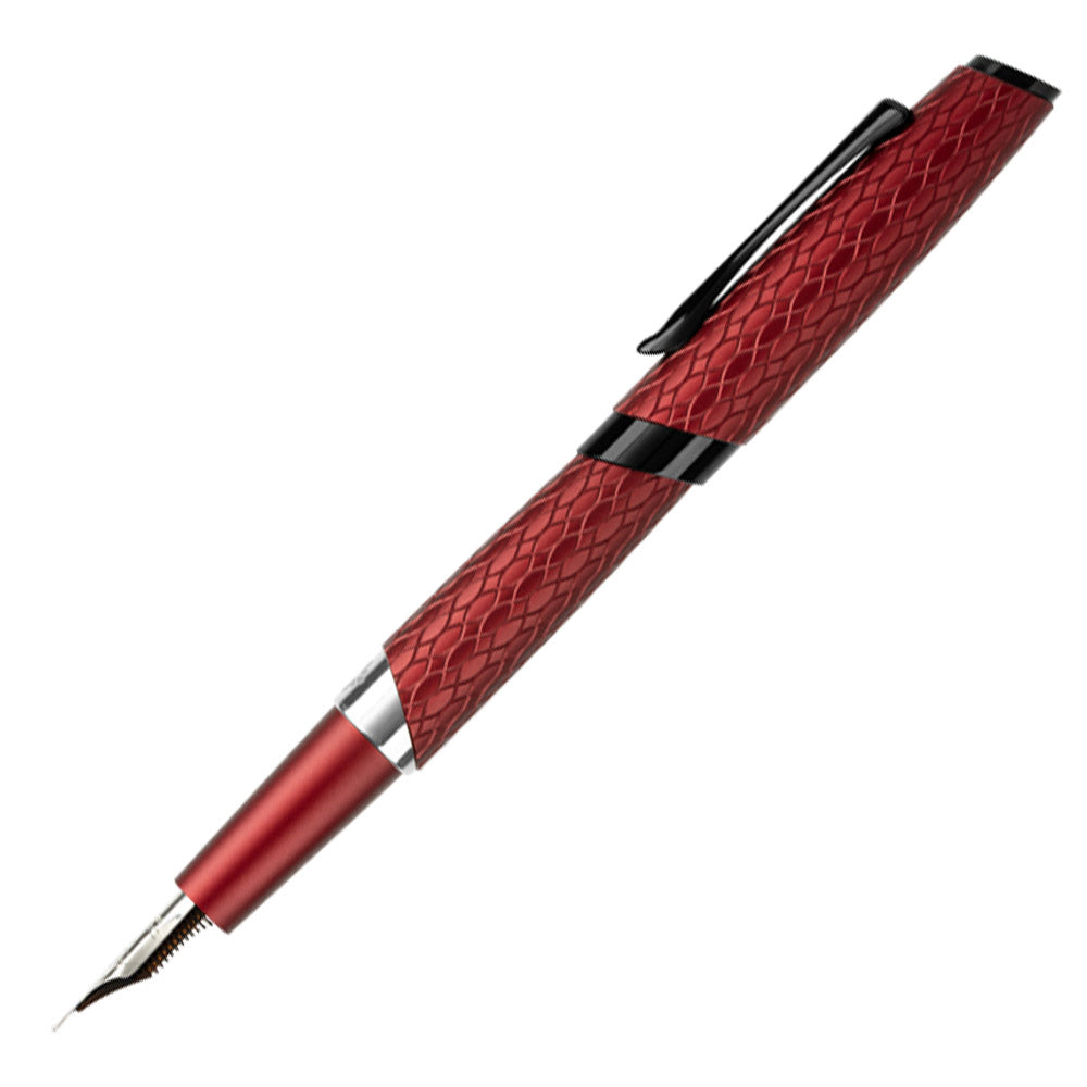Diplomat Cobra Guilloche Fountain Pen Burgundy
