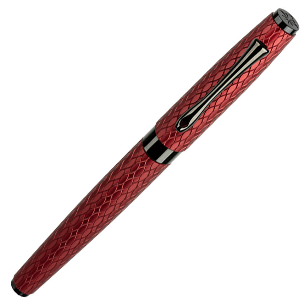 Diplomat Cobra Guilloche Fountain Pen Burgundy
