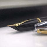 Sheaffer Legacy 9065 Glossy Black and Chrome Fountain Pen with 14k PVD Gold-Plated Nib