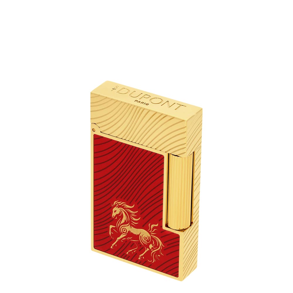 S.T.Dupont Year of the Horse Line 2 Lighter Red and Yellow Gold