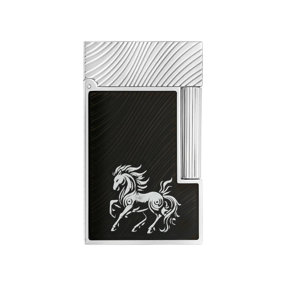 S.T.Dupont Year of the Horse Line 2 Lighter Black and Palladium