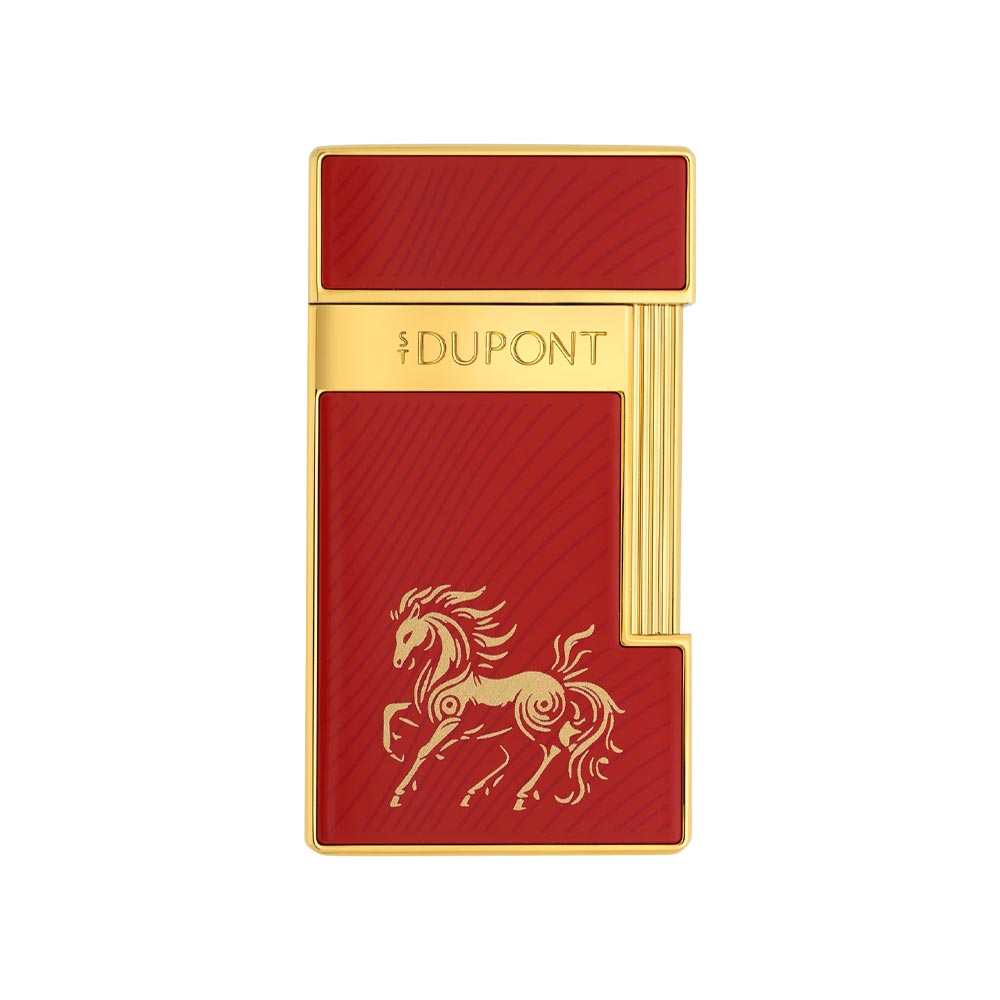 S.T.Dupont Year of the Horse Slimmy Lighter Red