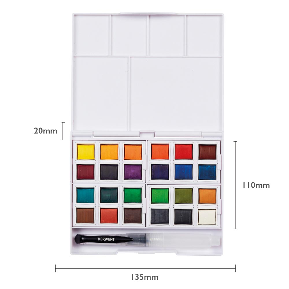 Derwent Watercolour Paint Pan Set of 24
