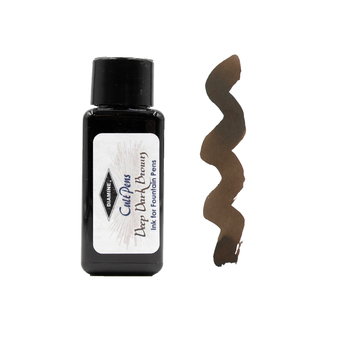 Cult Pens Deep Dark Fountain Pen Ink by Diamine 30ml