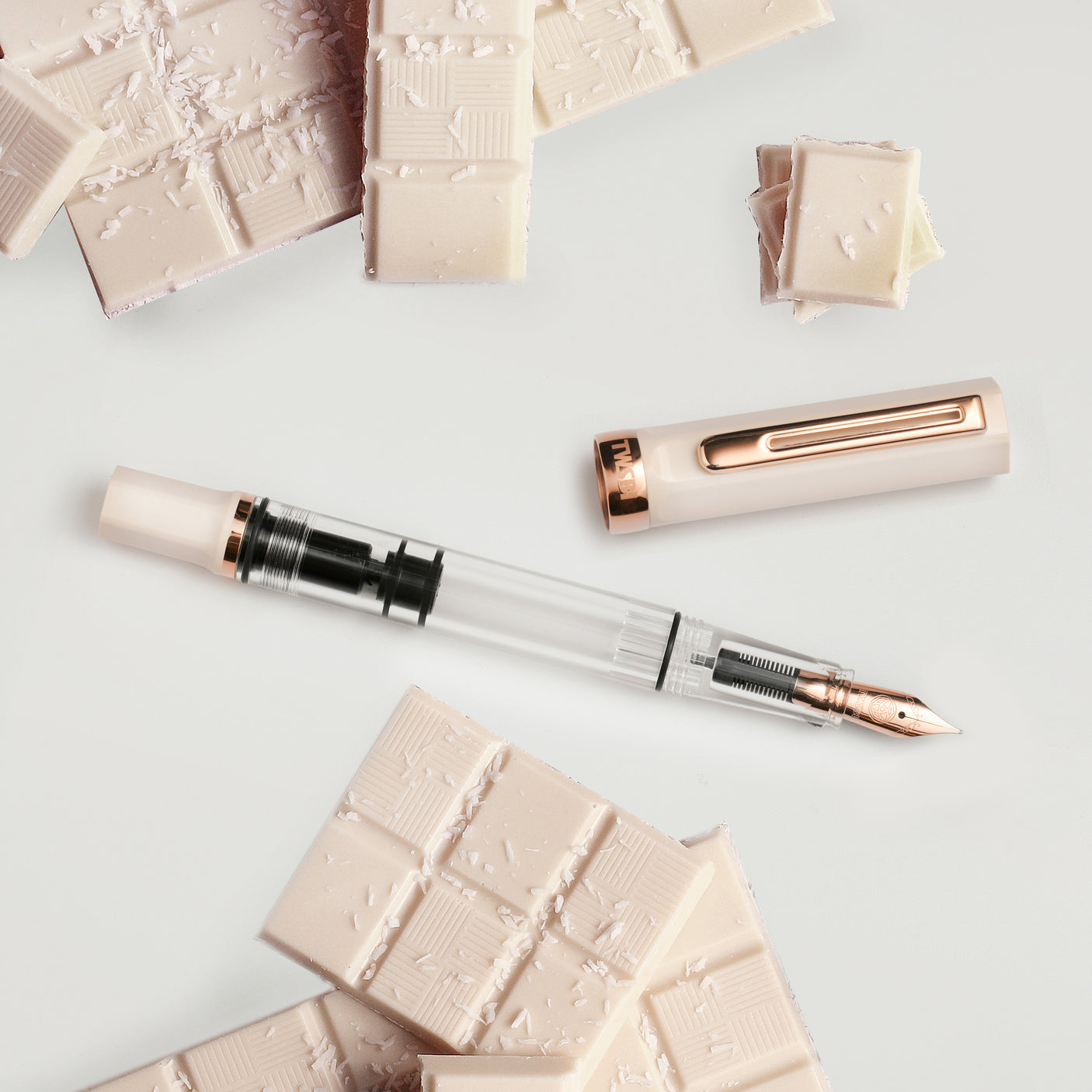 TWSBI ECO Fountain Pen Creme with Rose Gold
